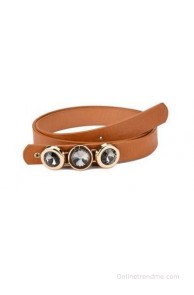 Tiekart Women Casual Brown Synthetic Belt(Brown)